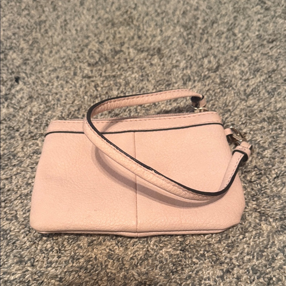 Elegant Pink Leather Wristlet
